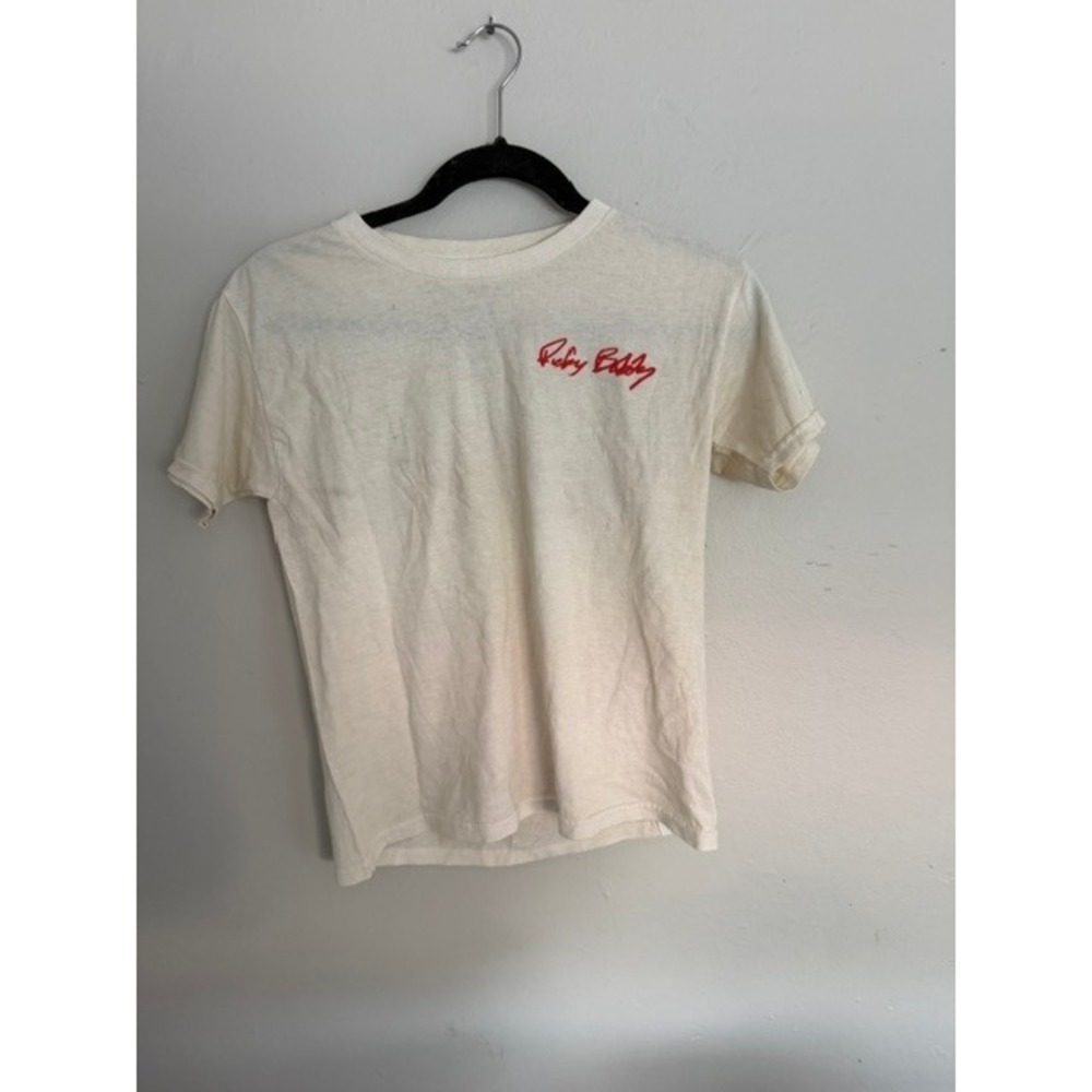 Talladega Nights Ricky Bobby Graphic T-Shirt Mens Small Cream Movie Promo Tee